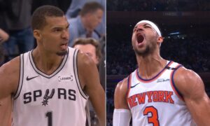 Josh Hart broniony przez Victora Wembanyamę w finałach NBA? Gracz Knicks jest ironiczny