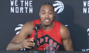 (Wideo) Kiedy Scottie Barnes gubi koszulkę w trakcie rozgrzewki…